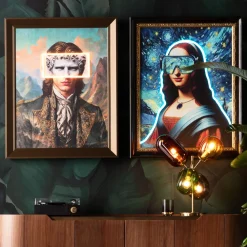 KARE Gerahmtes Bild LED Art Gentleman 80x100cm Sale
