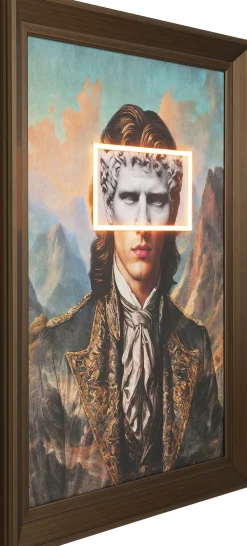 KARE Gerahmtes Bild LED Art Gentleman 80x100cm Sale