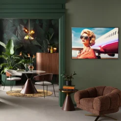 KARE Gerahmtes Bild LED Jetset Pose Lady 120x80cm Clearance