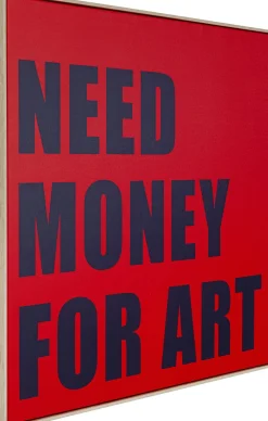 KARE Gerahmtes Bild Need Money 80x80cm Discount