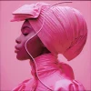 KARE Gerahmtes Bild Pink Woman LED 80x80cm Online