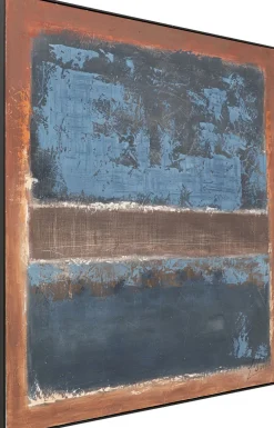 KARE Gerahmtes Bild Silence Blau 120x120cm New