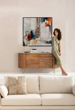 KARE Gerahmtes Bild Visione Obliquo 100x100cm Outlet