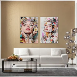 KARE Glasbild Artsy Portrait Front 80x120cm Outlet