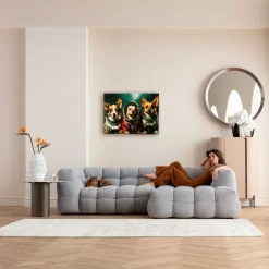 KARE Glasbild Astronauts Dogs 80x60cm Online