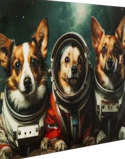 KARE Glasbild Astronauts Dogs 80x60cm Online