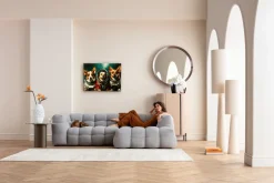 KARE Glasbild Astronauts Dogs 80x60cm Online