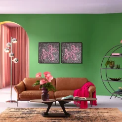 KARE Glasbild Balloon Dog LED 80x80cm Hot
