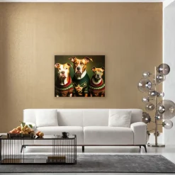 KARE Glasbild Dog Familiy 110x90cm Outlet