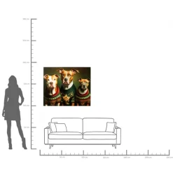 KARE Glasbild Dog Familiy 110x90cm Outlet