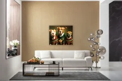 KARE Glasbild Dog Familiy 110x90cm Outlet