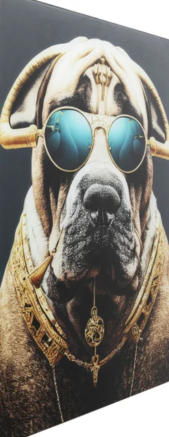 KARE Glasbild Fashion Dog 60x80cm Hot