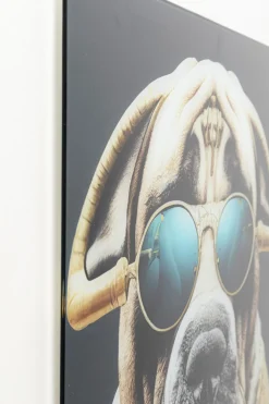 KARE Glasbild Fashion Dog 60x80cm Hot