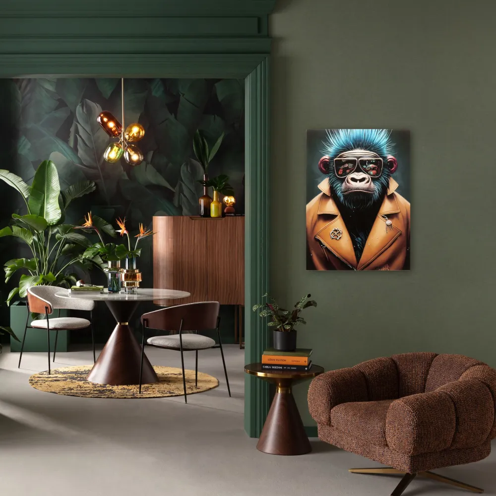 KARE Glasbild Fashion Gorilla 60x80cm Hot