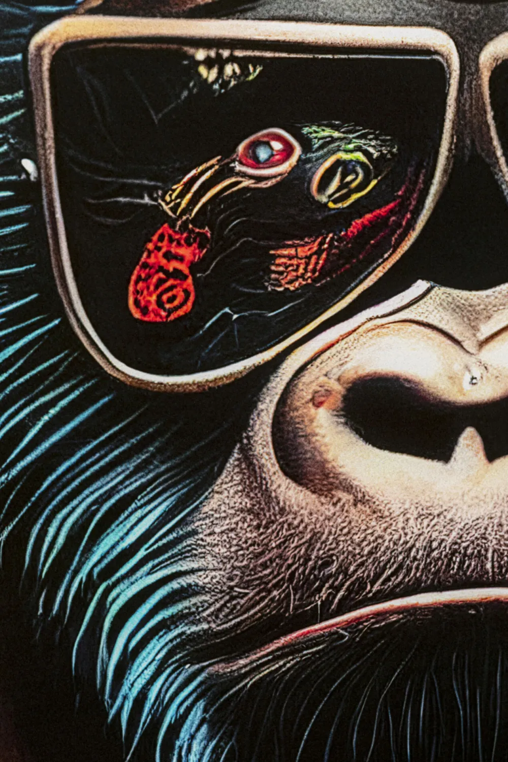 KARE Glasbild Fashion Gorilla 60x80cm Hot