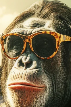 KARE Glasbild Holiday Monkey 80x60cm Best