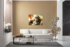 KARE Glasbild Holiday Monkey 80x60cm Best