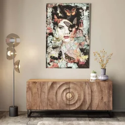 KARE Glasbild Lady Butterfly 100x150cm Online