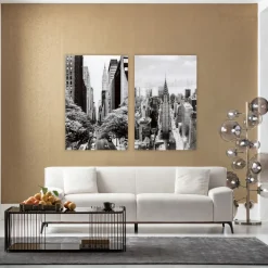 KARE Glasbild Manhattan View 120x80cm Outlet
