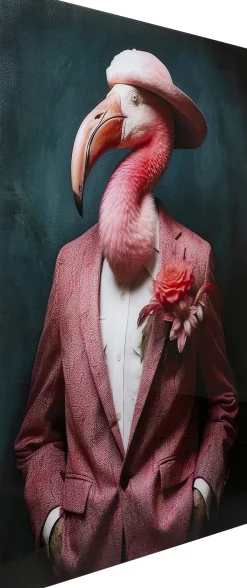 KARE Glasbild Mister Flamingo 120x160cm New