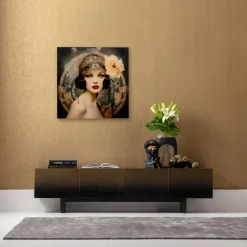 KARE Glasbild Muse Art Nouveau 100x100cm Online