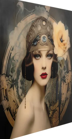 KARE Glasbild Muse Art Nouveau 100x100cm Online