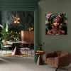 KARE Glasbild Muse Peacock 100x100cm Online