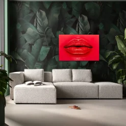 KARE Glasbild Red Lips 120x80cm Online