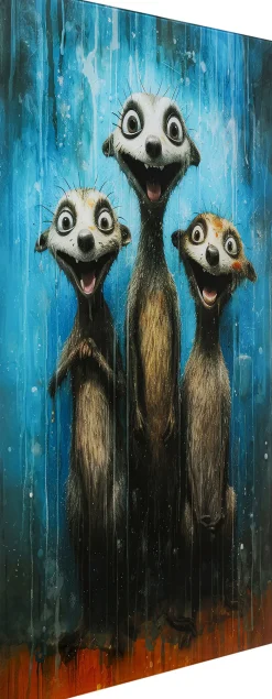 KARE Glasbild Singing Meerkats 60x80cm Clearance