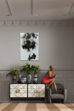 KARE Glasbild Smokey Hair 100x150cm Hot