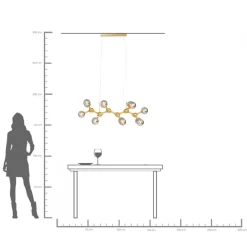 KARE Hängeleuchte Atomic Balls Brass 190cm Clearance