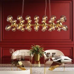 KARE Hängeleuchte Atomic Balls Brass 140cm Outlet