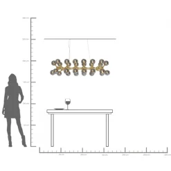 KARE Hängeleuchte Atomic Balls Brass 140cm Outlet
