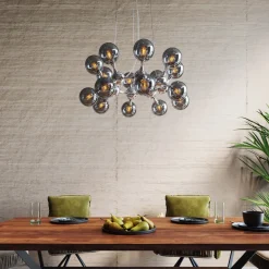 KARE Hängeleuchte Atomic Balls Silber Ø74cm Outlet