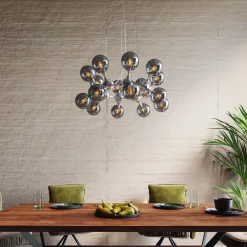 KARE Hängeleuchte Atomic Balls Silber Ø74cm Outlet