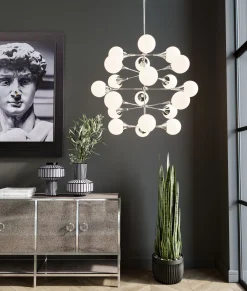 KARE Hängeleuchte Bulb Fiction 20 Silber Ø102cm New