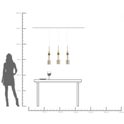 KARE Hängeleuchte Candy Bar Gold 70cm Outlet