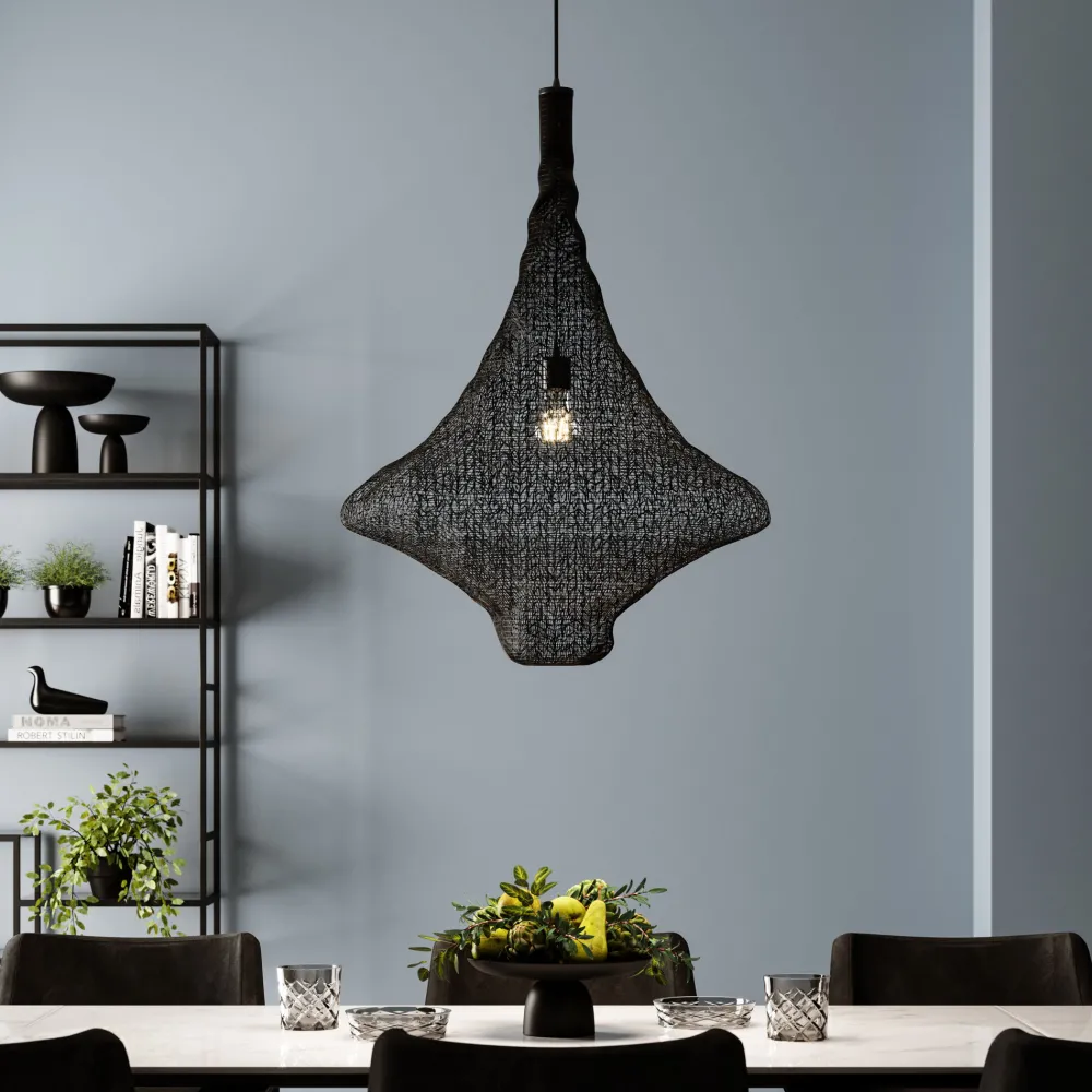 KARE Hängeleuchte Cocoon Schwarz Ø89cm