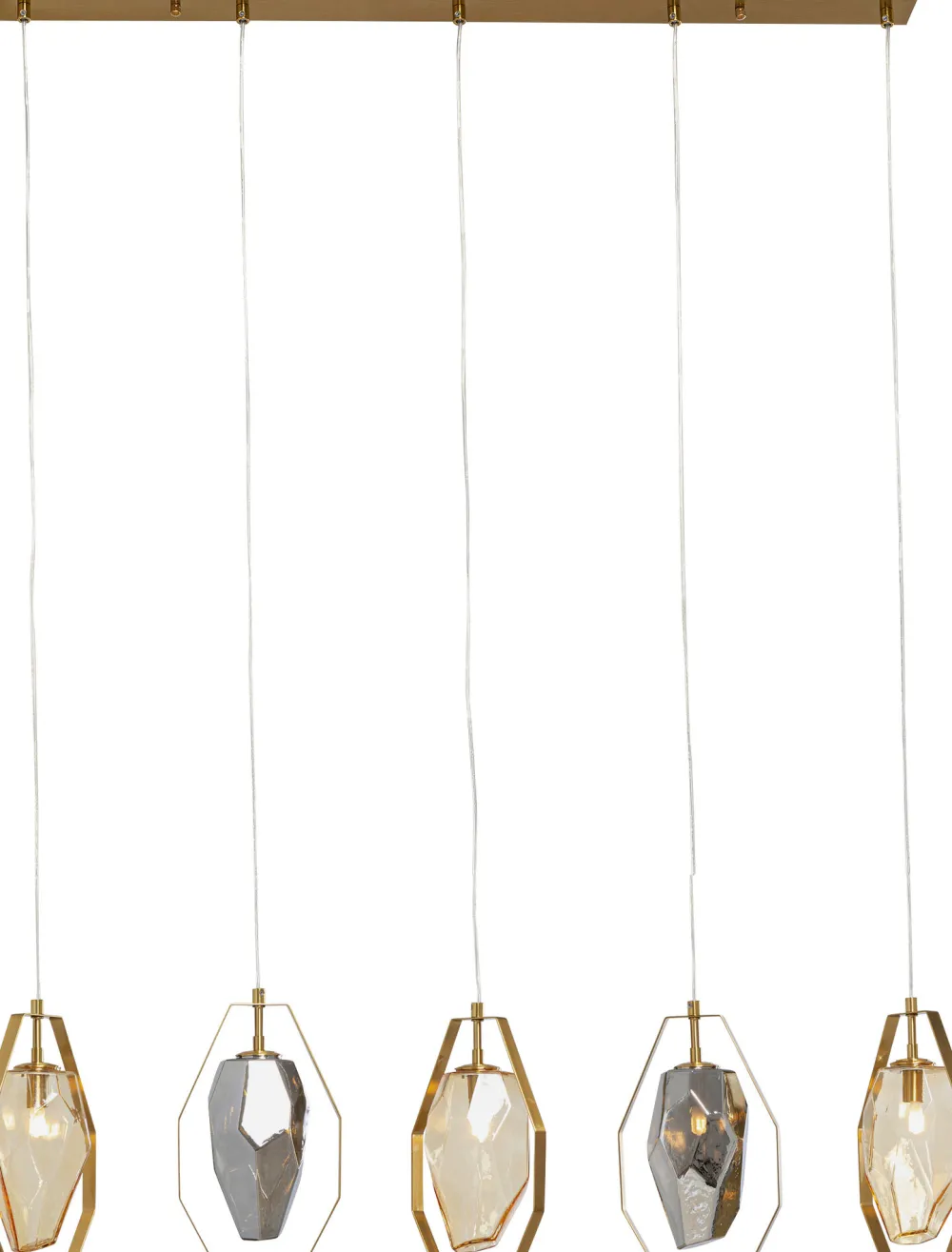 KARE Hängeleuchte Diamond Fever Dining Brass 110cm