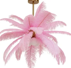 KARE Hängeleuchte Feather Palm Pink Ø87cm Best