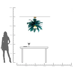KARE Hängeleuchte Feather Palm Grün Ø87cm Best