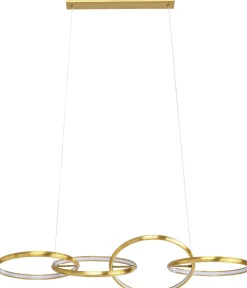 KARE Hängeleuchte Galaxy LED Gold 155cm Best