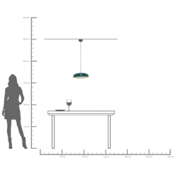 KARE Hängeleuchte Lia Petrol Ø38cm Best