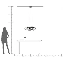 KARE Hängeleuchte Saturn Schwarz Ø72cm Outlet