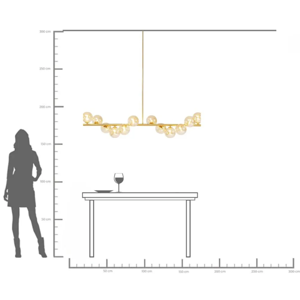 KARE Hängeleuchte Scala Balls Brass 155cm Best