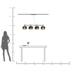 KARE Hängeleuchte Smoke Goblet Quattro Ø25cm Outlet
