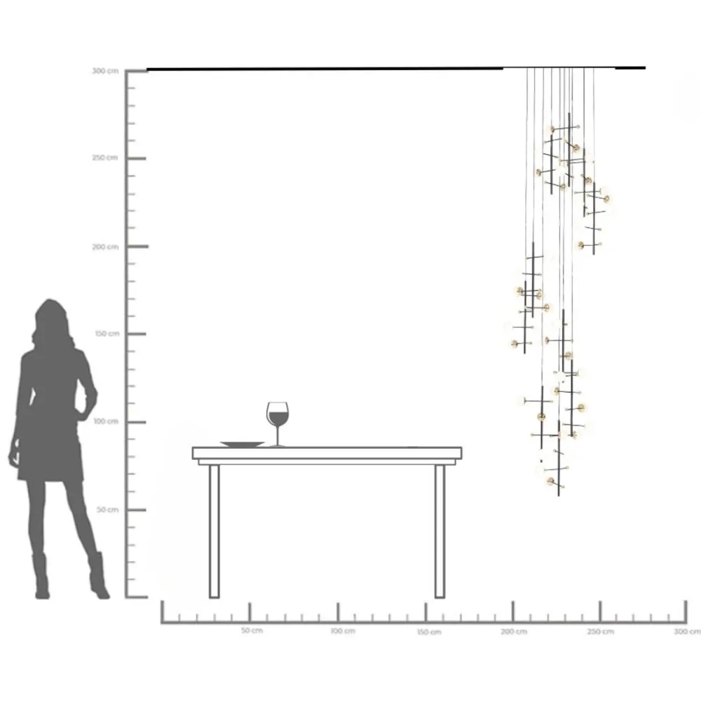 KARE Hängeleuchte Trapez 280cm Hot