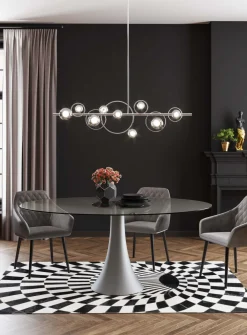 KARE Hängeleuchte Universe Chrom 110cm Discount