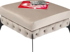 KARE Hocker Bellissima Velvet Taupe 80cm Clearance
