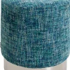 KARE Hocker Berry High Silber Hellblau Ø39cm Discount
